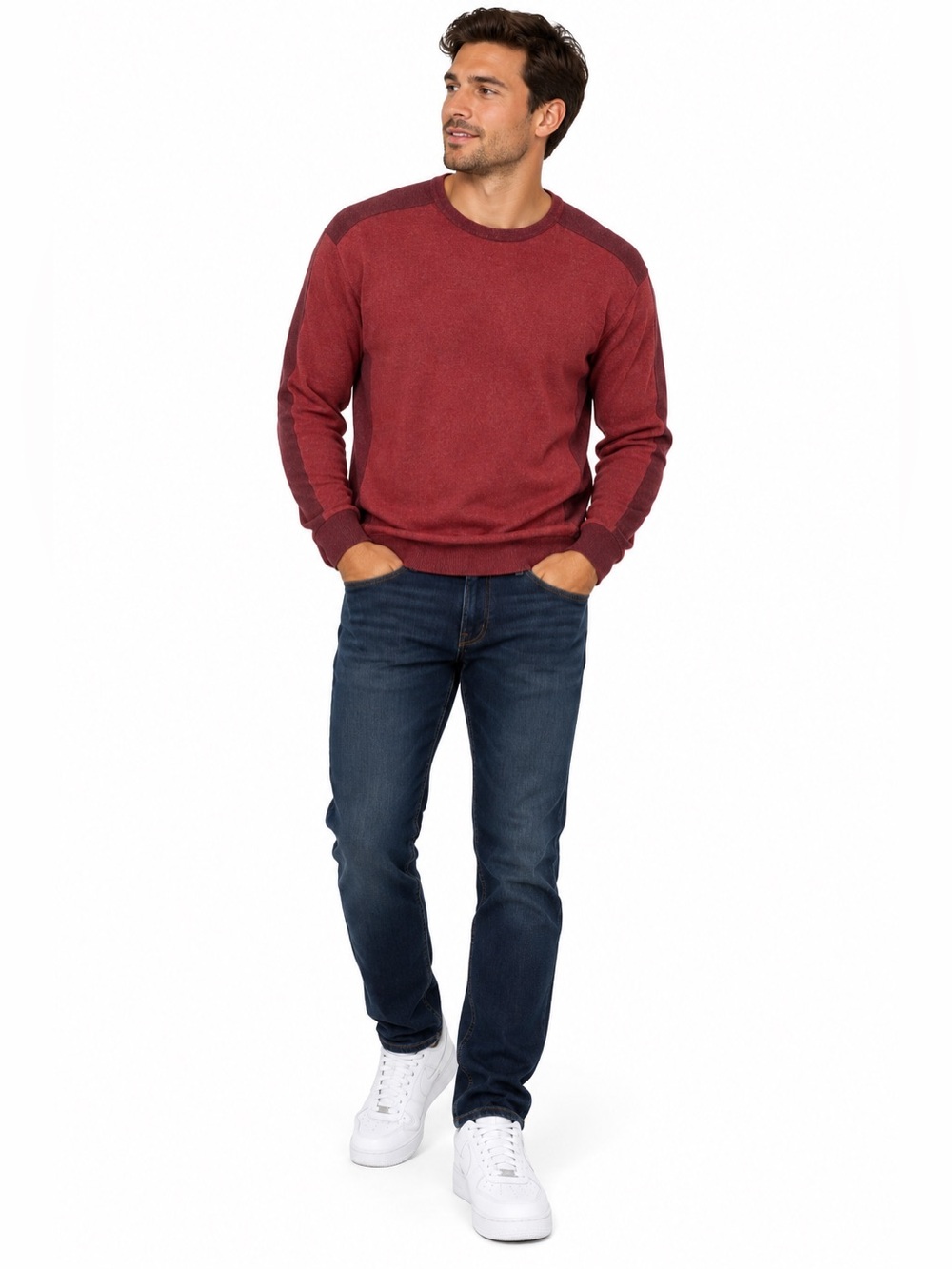 Lenor Romano Men’s Burgundy Crewneck Sweater XL